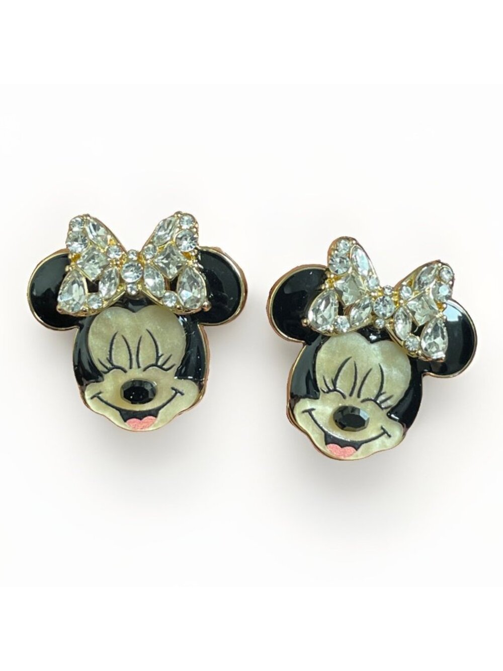 Baublebar Disney Minnie Mouse Statement Stud Pierced Earrings Rhinestone Bow